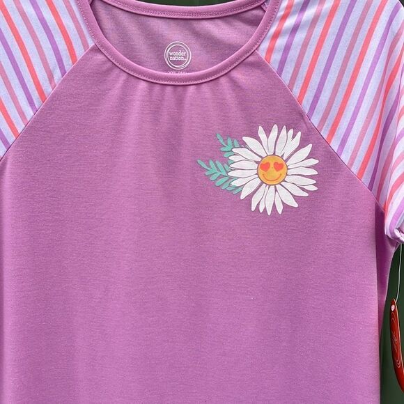 Nightgown, Short Sleeve Top & Shorts Lounge Pajamas Sleep Set 2-Pack Size XXL - Picture 3 of 7